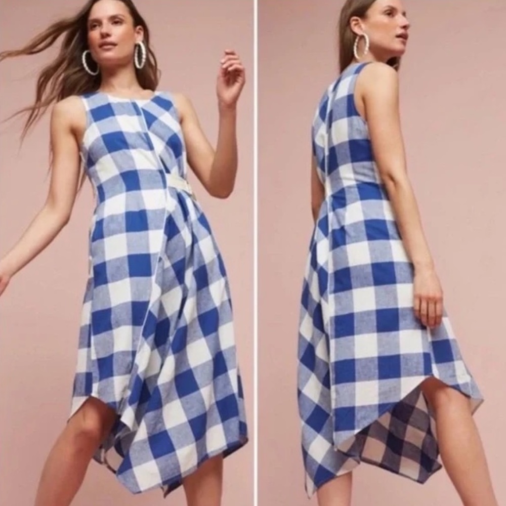 Anthropologie Maeve Summer Gingham Dress | Small